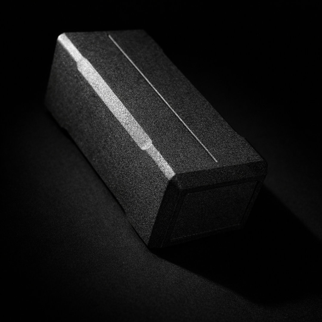 Rear three-quarter view of the textured BOD housing